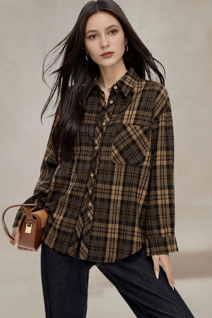 Clarice Plaid Button-down Shirt