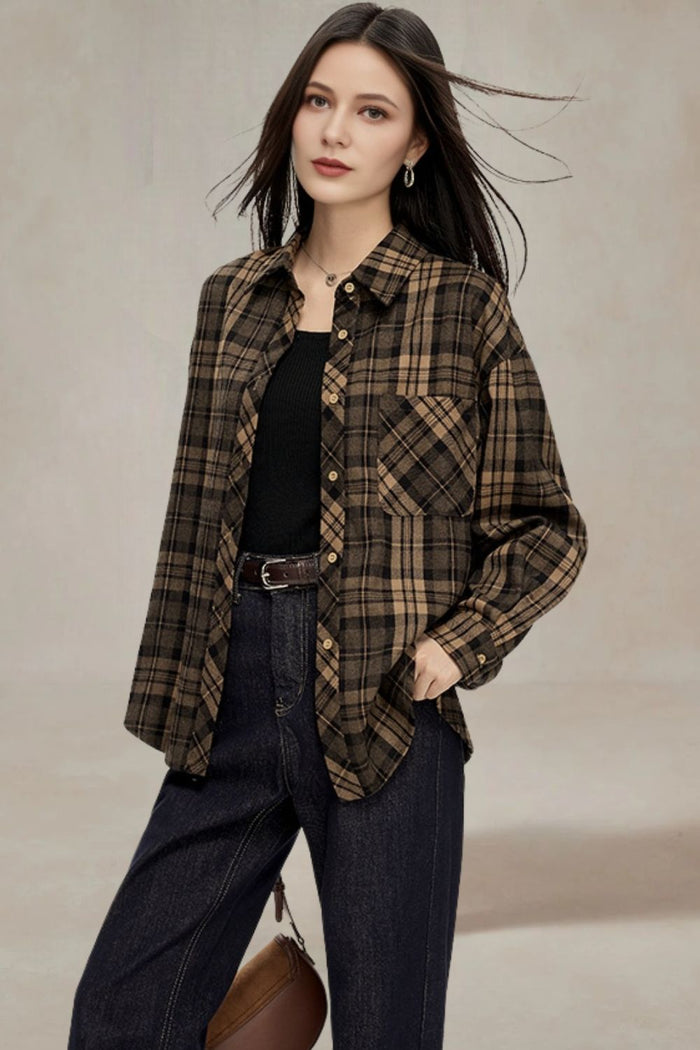 Clarice Plaid Button-down Shirt