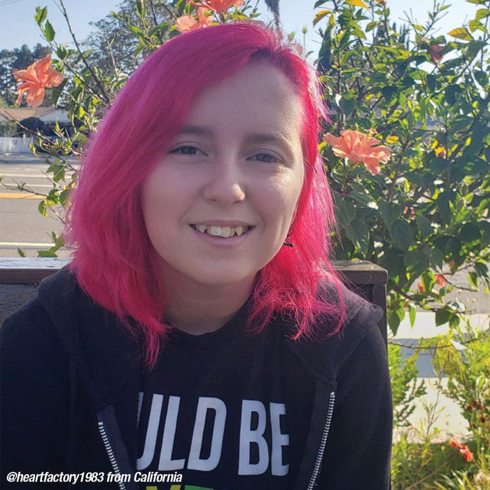 Cleo Rose® - Classic High Voltage®, Manic Panic, hot pink, rose pink, pink, warm pink, warm toned pink, magenta, clio rose, semi permanent hair color, hair dye, @heartfactory1983