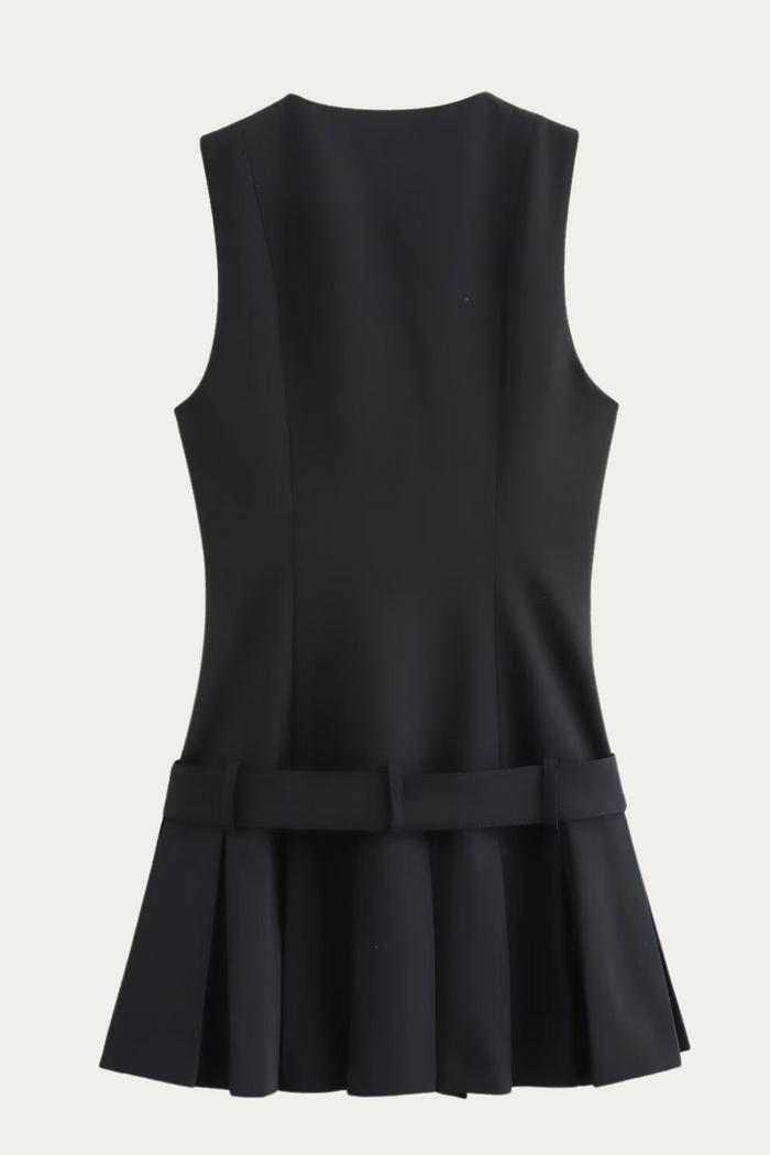 Cleveland Black Sleeveless Mini Dress