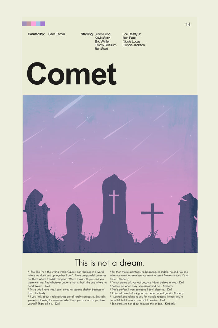 Comet Inspired Mid-Century Modern Print | 12"x18" or 18"x24" Print only