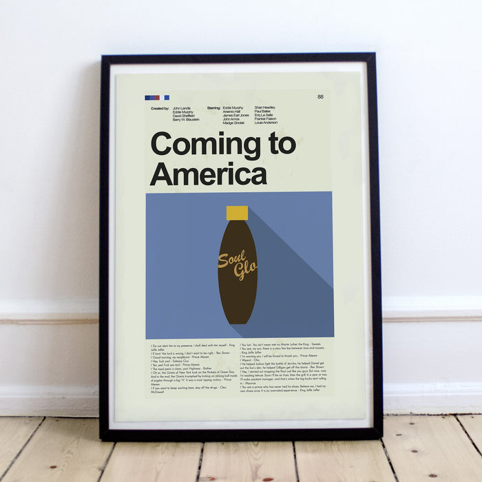 Coming to America Inspired Mid-Century Modern Print | 12"x18" or 18"x24" Print only