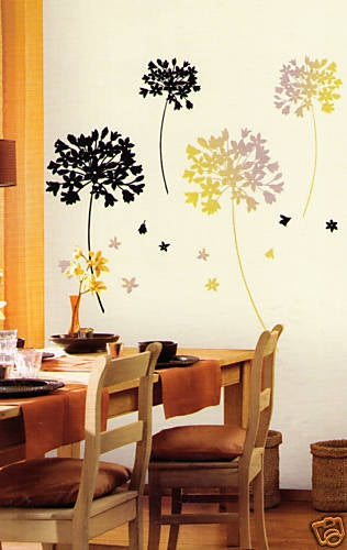 Contemporary Dandelions Mural Peel and Stick Appliques - all4wallswall-paper