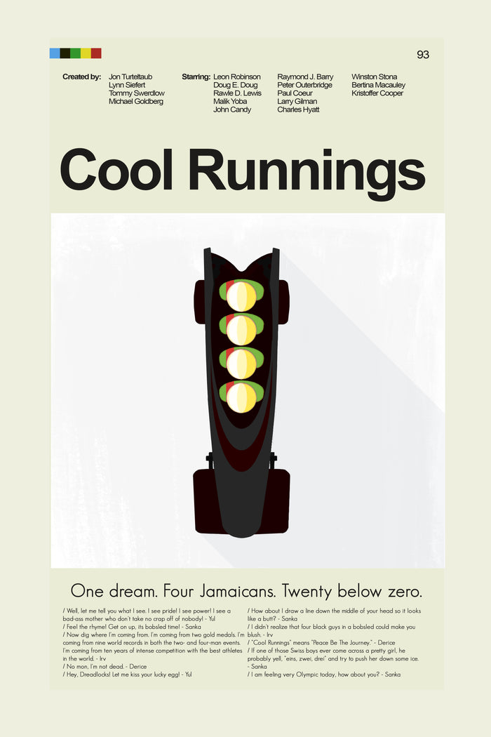 Cool Runnings Inspired Mid-Century Modern Print | 12"x18" or 18"x24" Print only