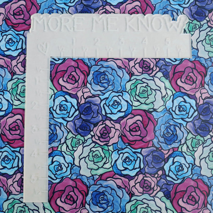 Cool Toned Stained Glass Roses | 18" Luxe Vinyl Roll - Mid-Weight