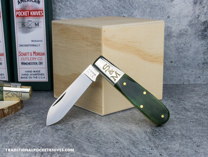 Cooper Cutlery Schatt&Morgan Cutlery #69 Barlow Smooth Green Camel Bone (SGCB)