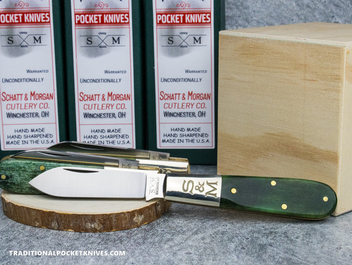 Cooper Cutlery Schatt&Morgan Cutlery #69 Barlow Smooth Green Camel Bone (SGCB)