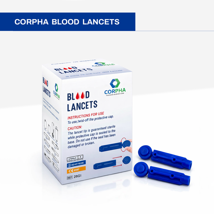 Corpha Blood Lancets – Compatible with Glucose Monitors