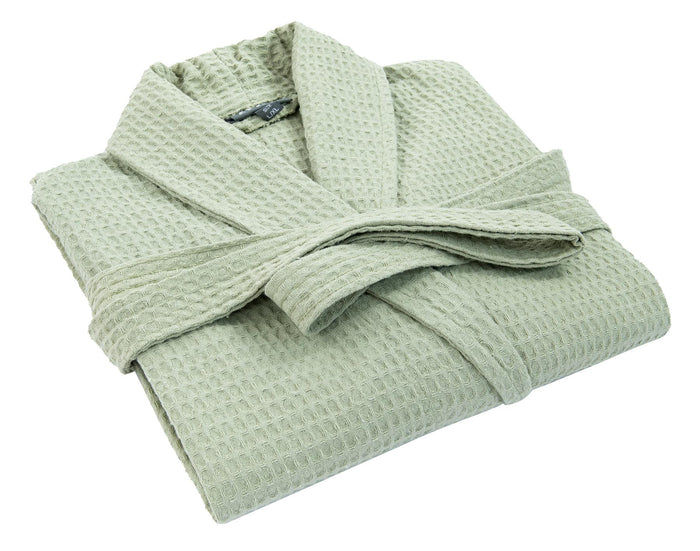 Cotton Rich Waffle Bathrobe, Green