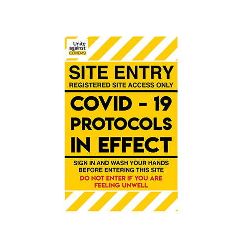 Covid-19 Site Entry Sign | 300 x 450 ACM