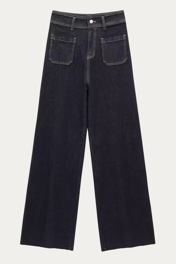 Dawn Wide Leg Denim Palazzo Pants