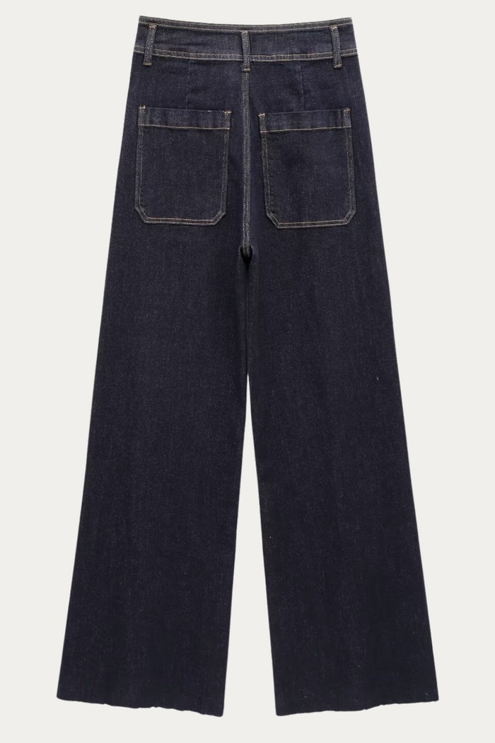 Dawn Wide Leg Denim Palazzo Pants