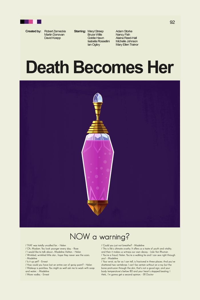 Death Becomes Her Inspired Mid-Century Modern Print | 12"x18" or 18"x24" Print only