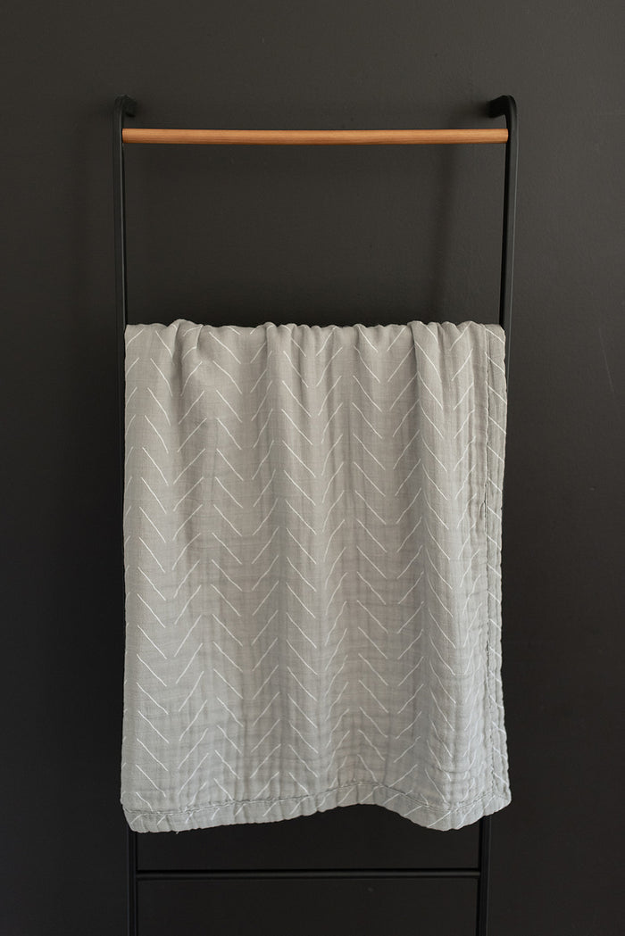 Mebie Baby Gender Neutral Infant Muslin quilt its 100% cotton. Looks great in any nursery.