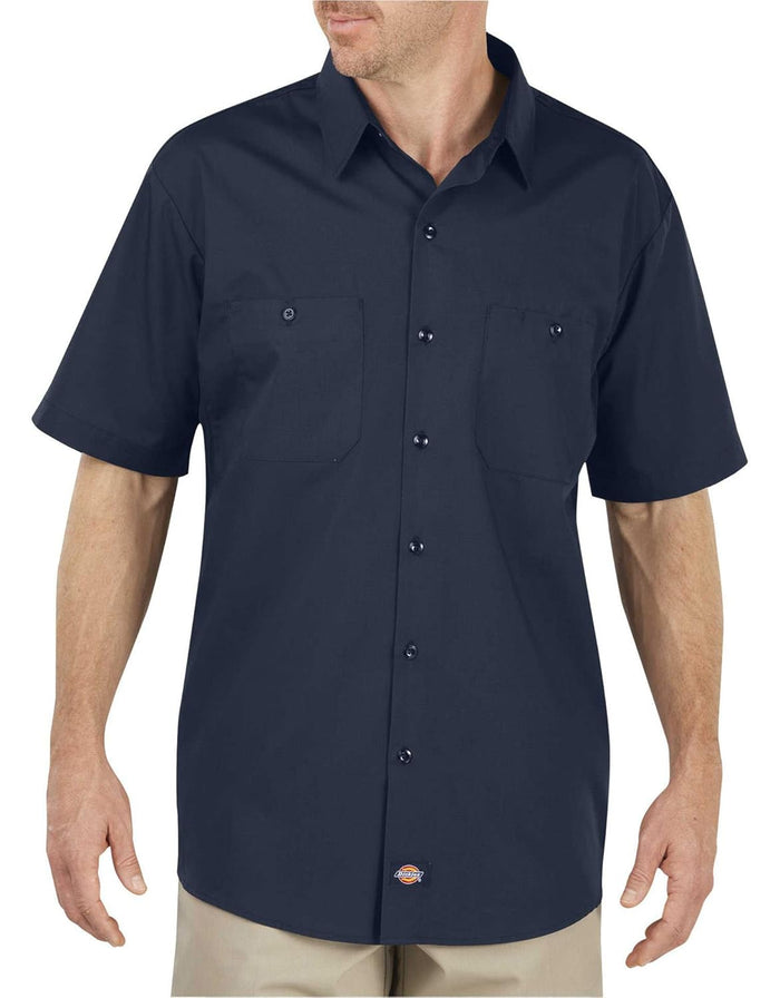 DICKIES- DARK NAVY SHORT SLEEVE UNIFORM SHIRT  *