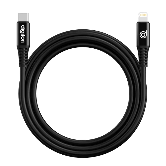 Digifon Cheetah USB-C to Lightning 2m Cable 30W – Black - Image 3 - Office R Us