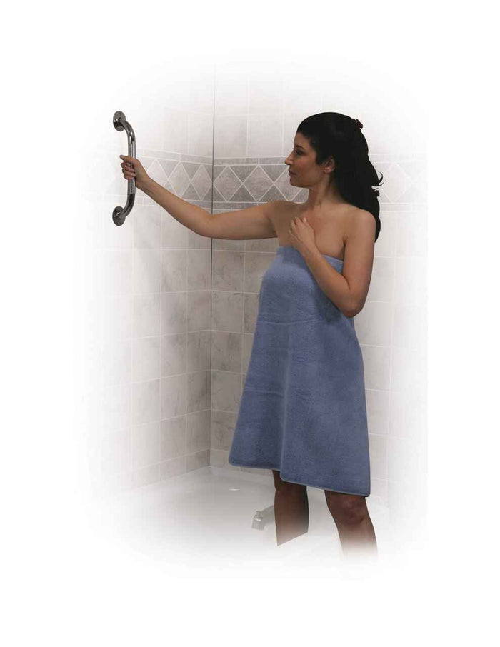 Drive Wall Grab Bar, Knurled Chrome Finish - 12112-3 - LL Medico