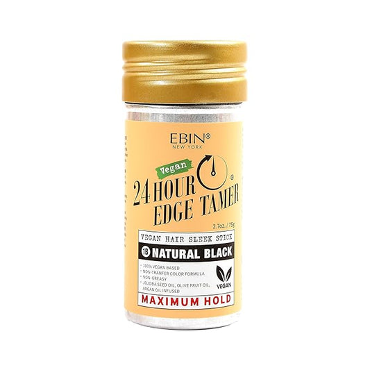 EBIN Vegan 24hr Edge Tamer Sleek Stick Colour Natural Black 75g