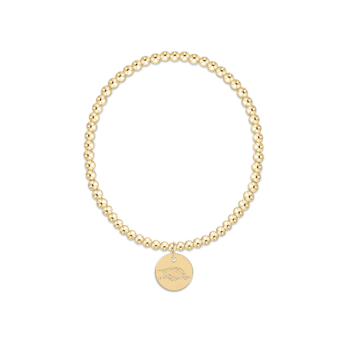 eCOLLEGIATE Classic Gold 3mm Bracelet - University of Arkansas