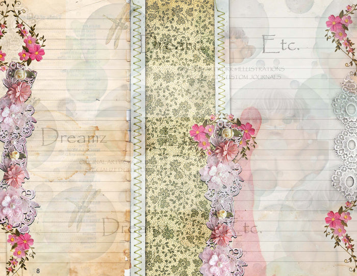 Embroidered Lace - Digital Journal Kit - Bundle Pack