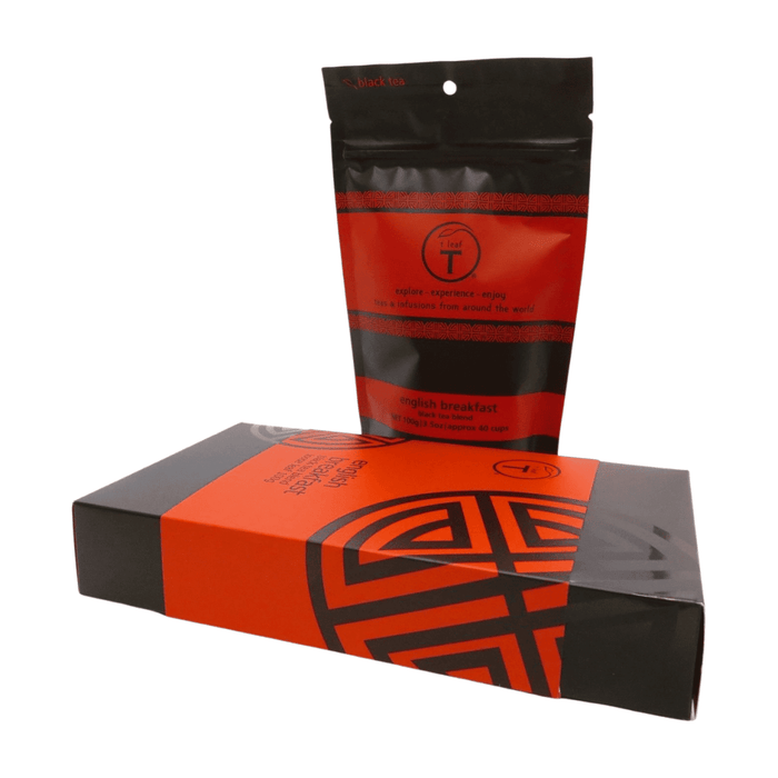 English Breakfast Gift Box side view | tea gift New Zealand | t leaf T