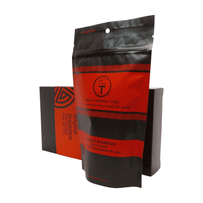 English Breakfast Gift Box detail view | tea gift New Zealand | t leaf T