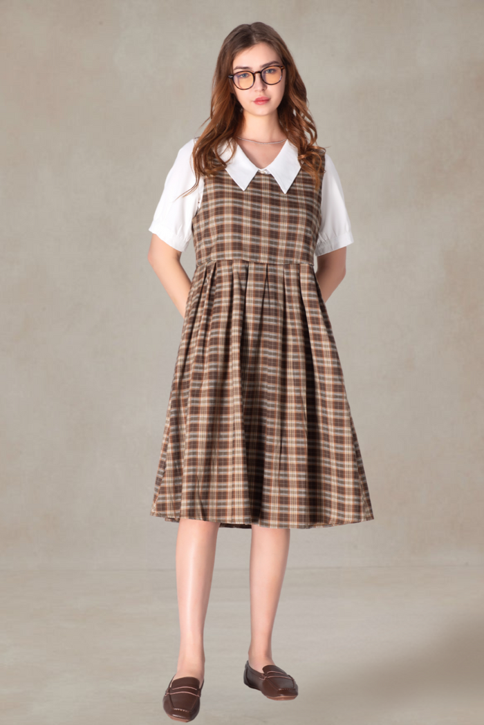 Ernest Babydoll Plaid Dress