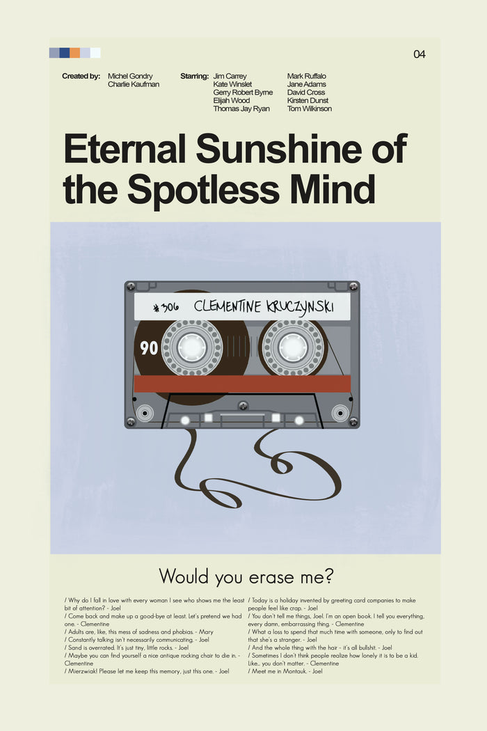 Eternal Sunshine of the Spotless Mind Inspired Mid-Century Modern Print | 12"x18" or 18"x24" Print only