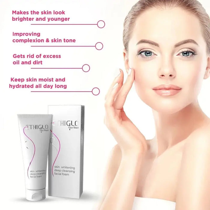 Ethiglo Skin Whitening Deep Cleansing Facial Foam 70g Ethiglo