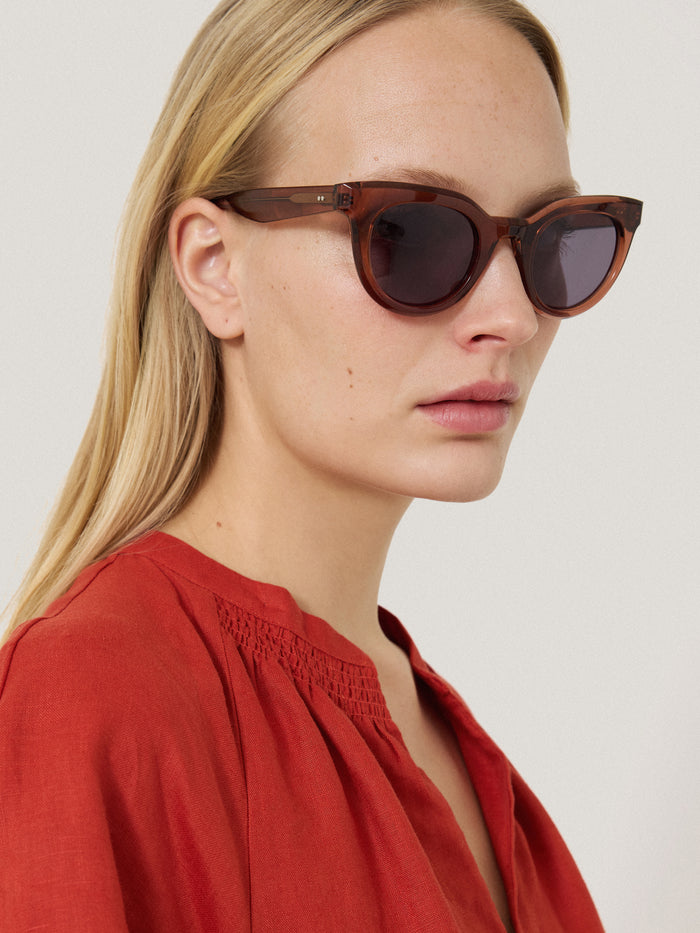 Ferndale Round Sunglasses | Dark Pink