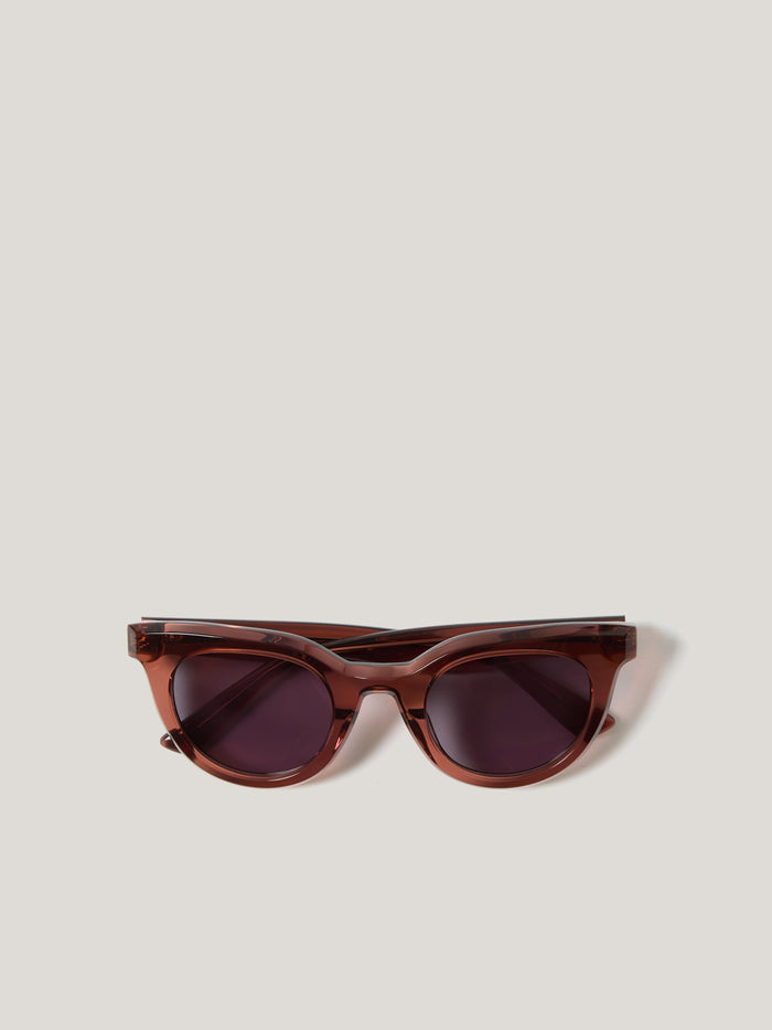 Ferndale Round Sunglasses | Dark Pink
