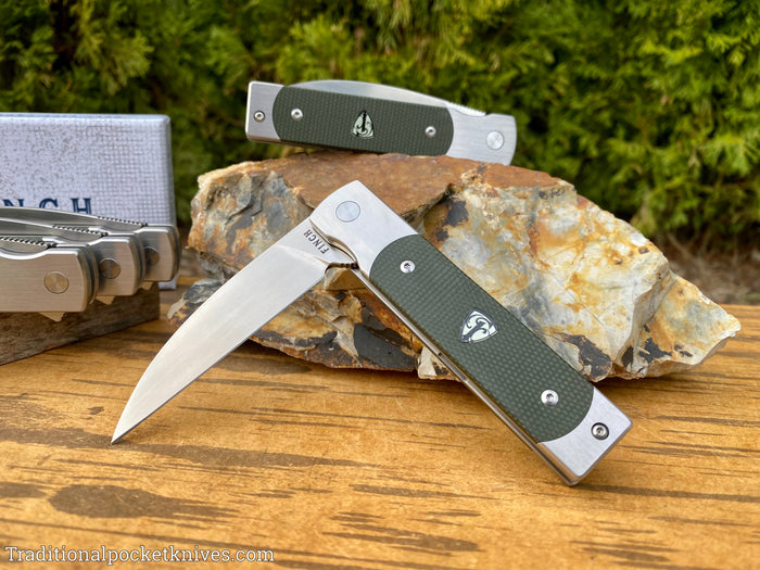 Finch Holliday Sequoia Green Linen Micarta