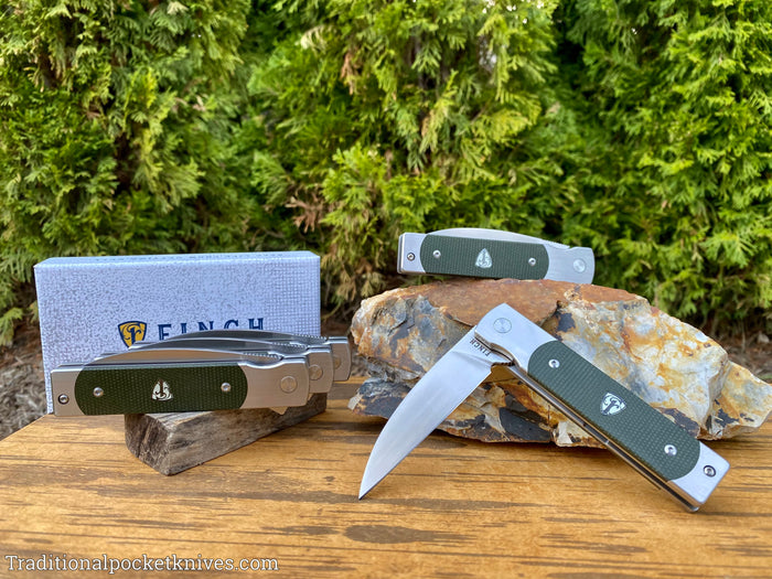 Finch Holliday Sequoia Green Linen Micarta