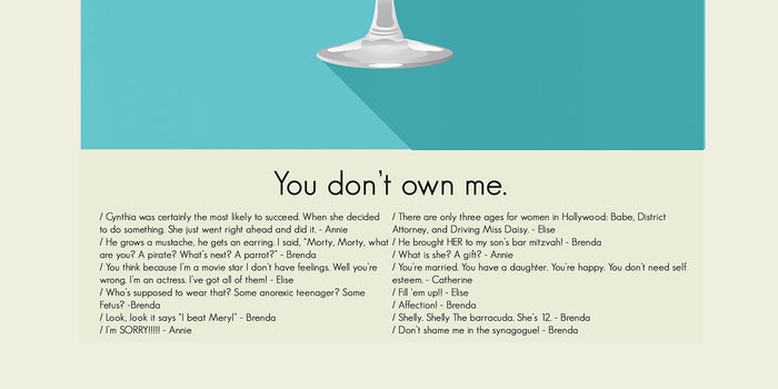 First Wives Club - Champagne Glass with Rings | 12"x18" Print Only
