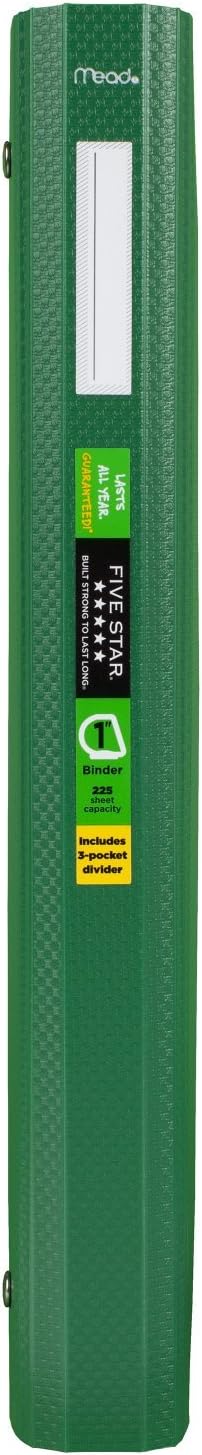 Five Star Binder, 1" D-Ring, Includes 3-Pocket Divider - Image 7 - Office R Us