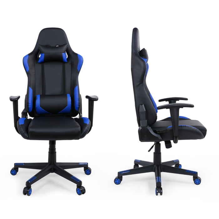 FlexiSpot Gaming Chair – Blue/Black - Image 2 - Office R Us