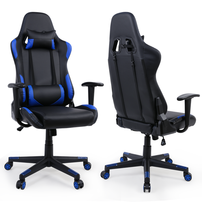 FlexiSpot Gaming Chair – Blue/Black - Image 3 - Office R Us