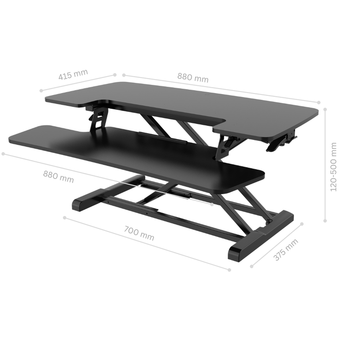 FlexiSpot Sit-and-Stand Desk Converter – Black - Office R Us Lagos