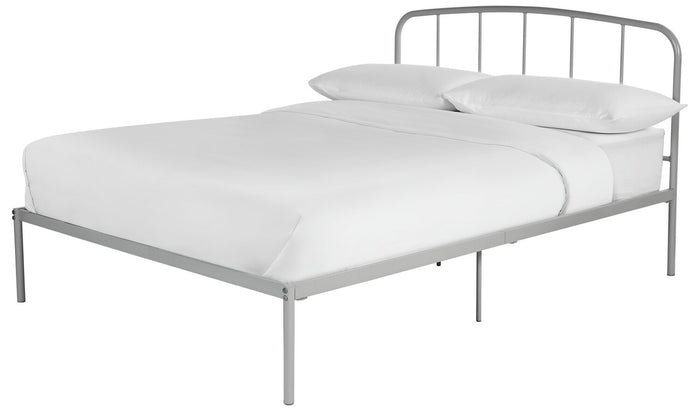 Freja Double Metal Bed Frame - Silver | Bedroom Furniture for Teen or Guest Room