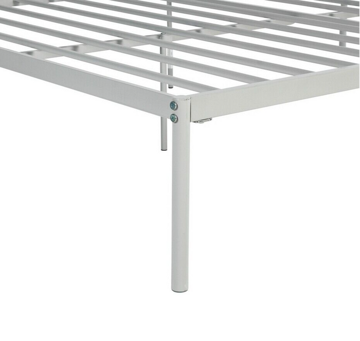 Freja Double Metal Bed Frame - Silver | Bedroom Furniture for Teen or Guest Room