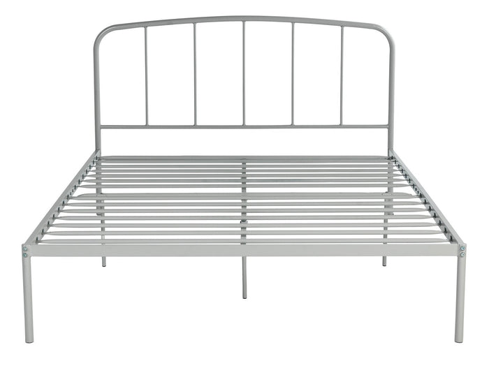 Freja Double Metal Bed Frame - Silver | Bedroom Furniture for Teen or Guest Room