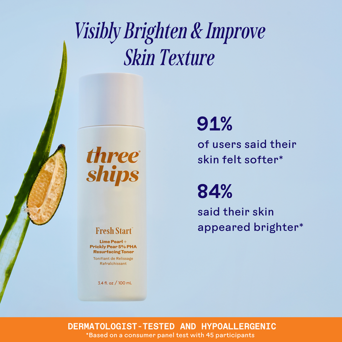 Three Ships-Fresh Start Lime Pearl + Prickly Pear 5% PHA Resurfacing Treatment-Skincare-628110639127_3_Stats_0a74abe8-9bfc-435b-bf79-6d74d63f5ea8-The Detox Market |