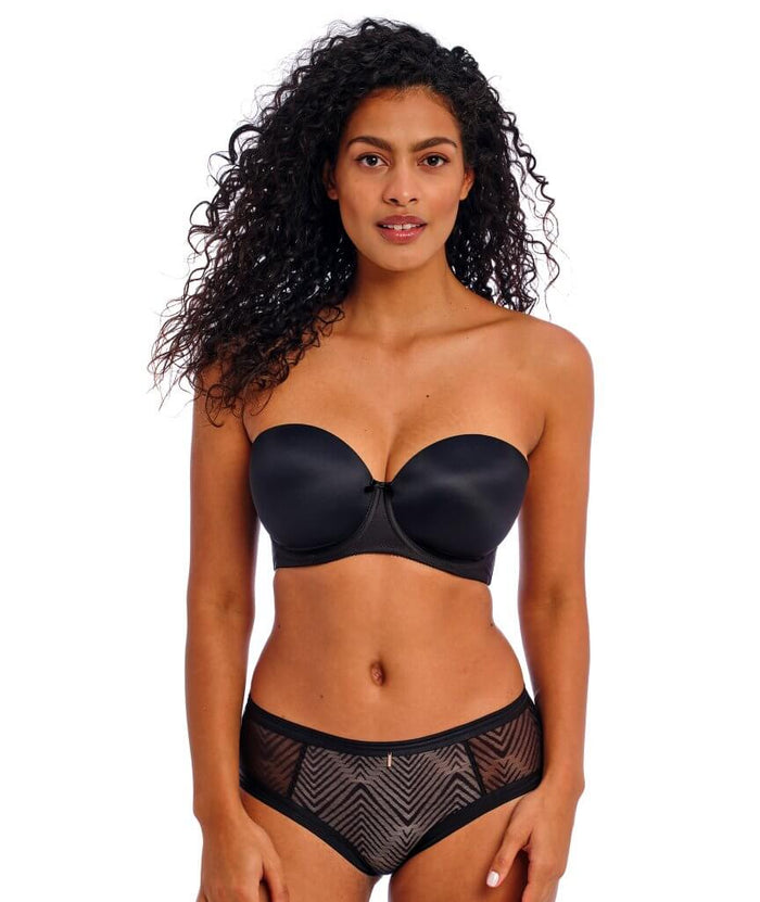 Freya Deco Underwired Moulded Strapless Bra - Black
