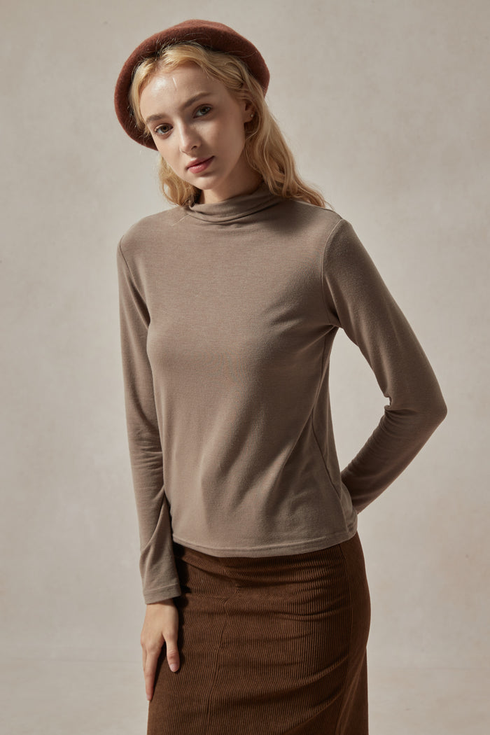 Light Brown Mock Turtleneck 4