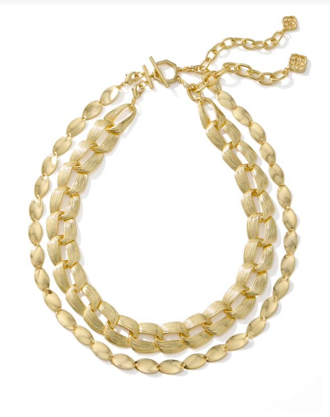Gold Plated Kira Multi Strand Necklace by Kendra Scott