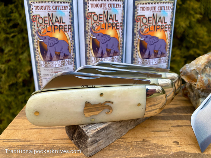 Great Eastern Cutlery #363122 Tidioute Cutlery Toenail Clipper India Smooth Ivory Bone