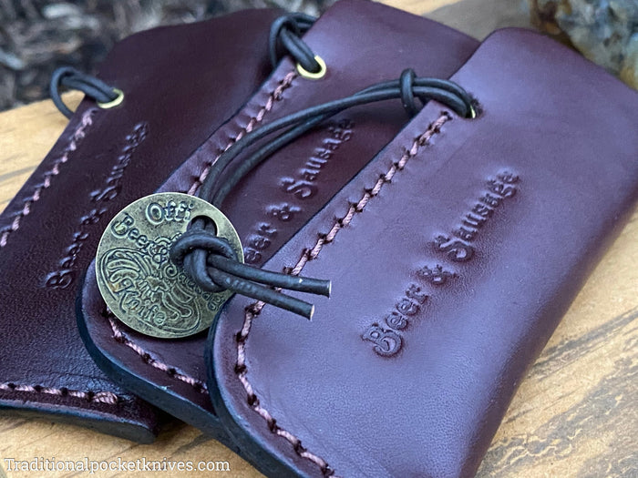 Great Eastern Cutlery Beer&Sausage Leather Knife Sleeve