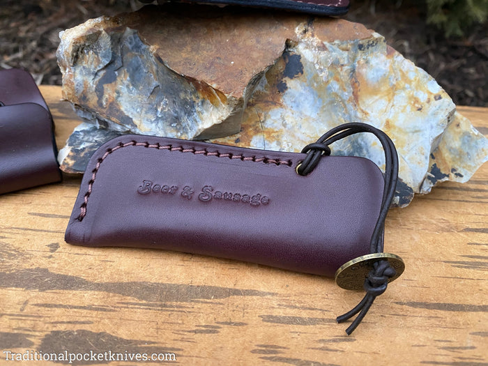 Great Eastern Cutlery Beer&Sausage Leather Knife Sleeve
