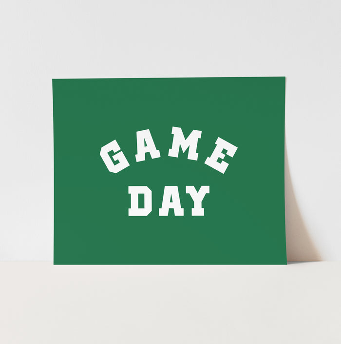 {Green} Game Day Art Print