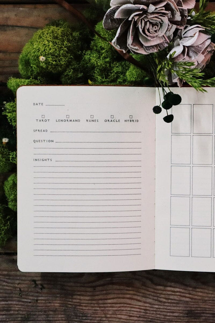Green Glyphs Divination Diary - Tarot Journal - Oracle Reading Log -  - Journal